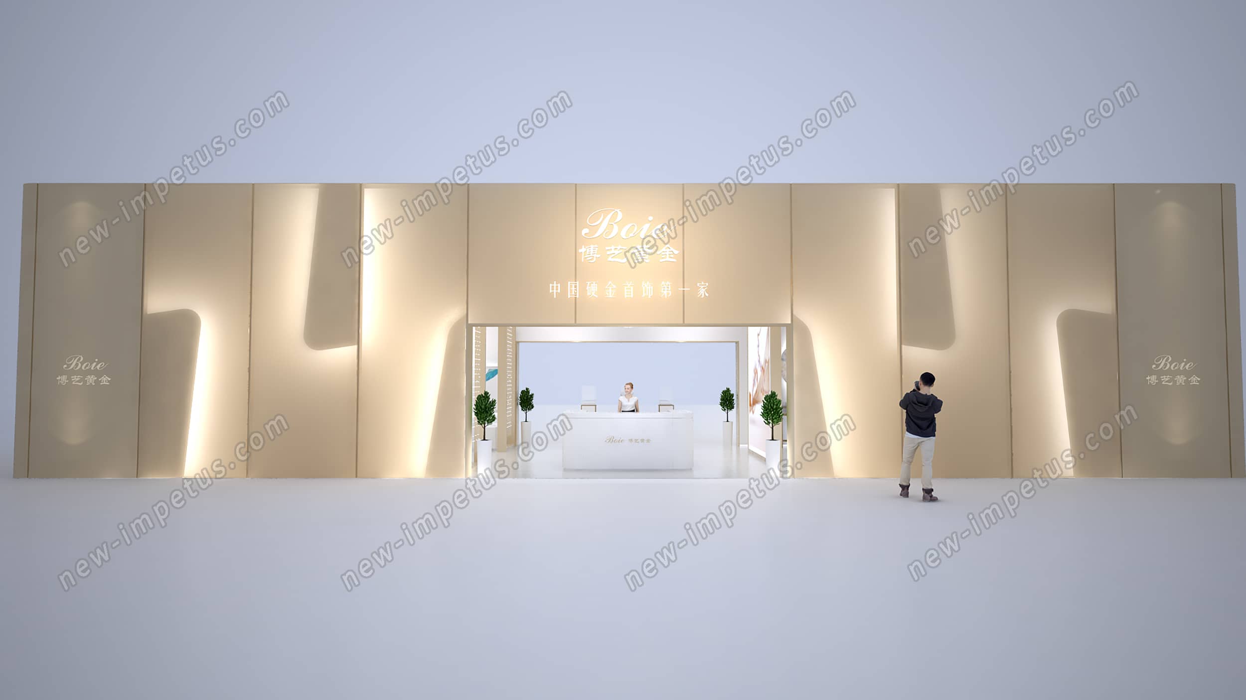 深圳珠寶展博藝黃金展臺設(shè)計(jì)搭建(圖2)