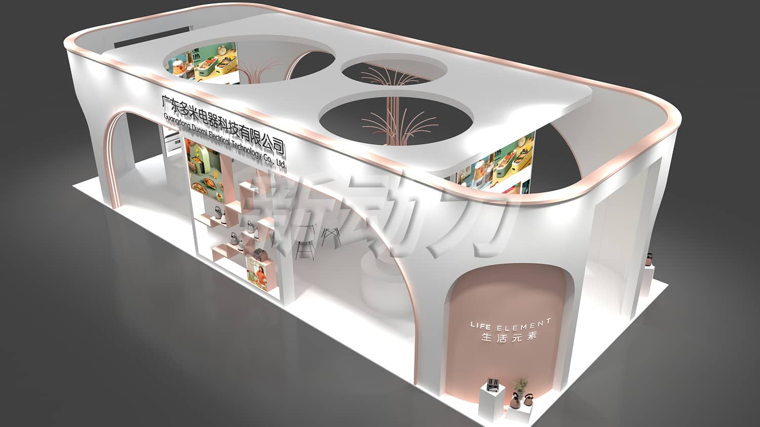多米家電展展臺設(shè)計搭建(圖4)
