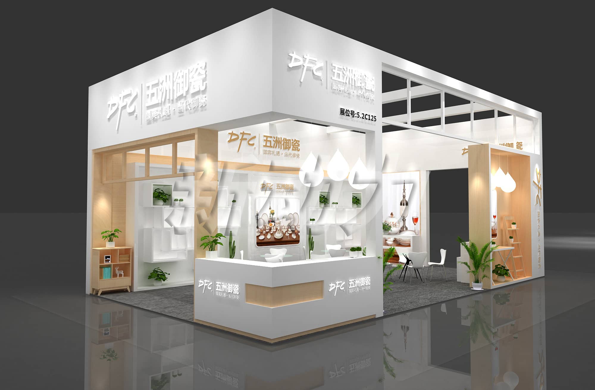 五洲陶瓷展臺(tái)設(shè)計(jì)搭建(圖1)