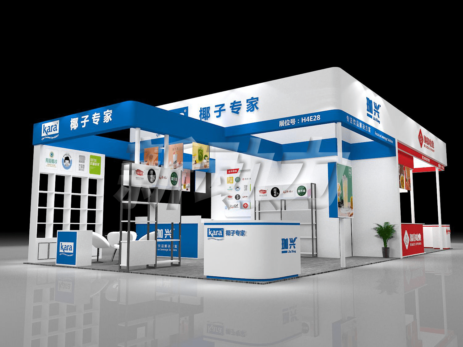 珈興食品展展位設(shè)計(jì)搭建(圖1)