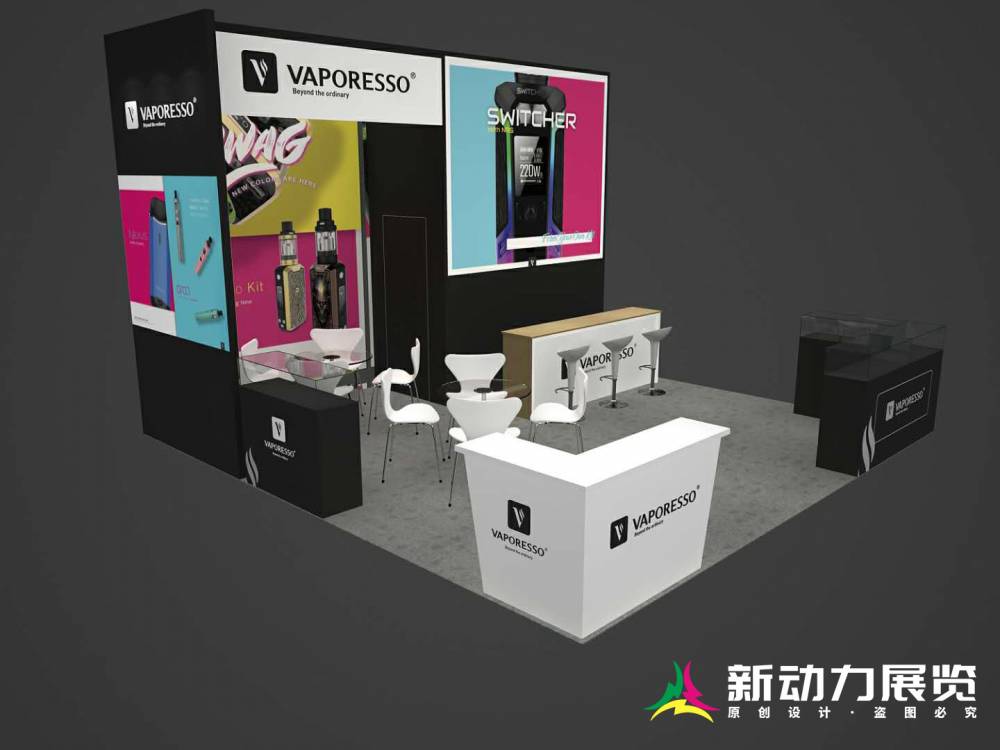德國斯圖加特電子煙展（The Hall of Vape）麥克韋爾展臺搭建設計(圖2)
